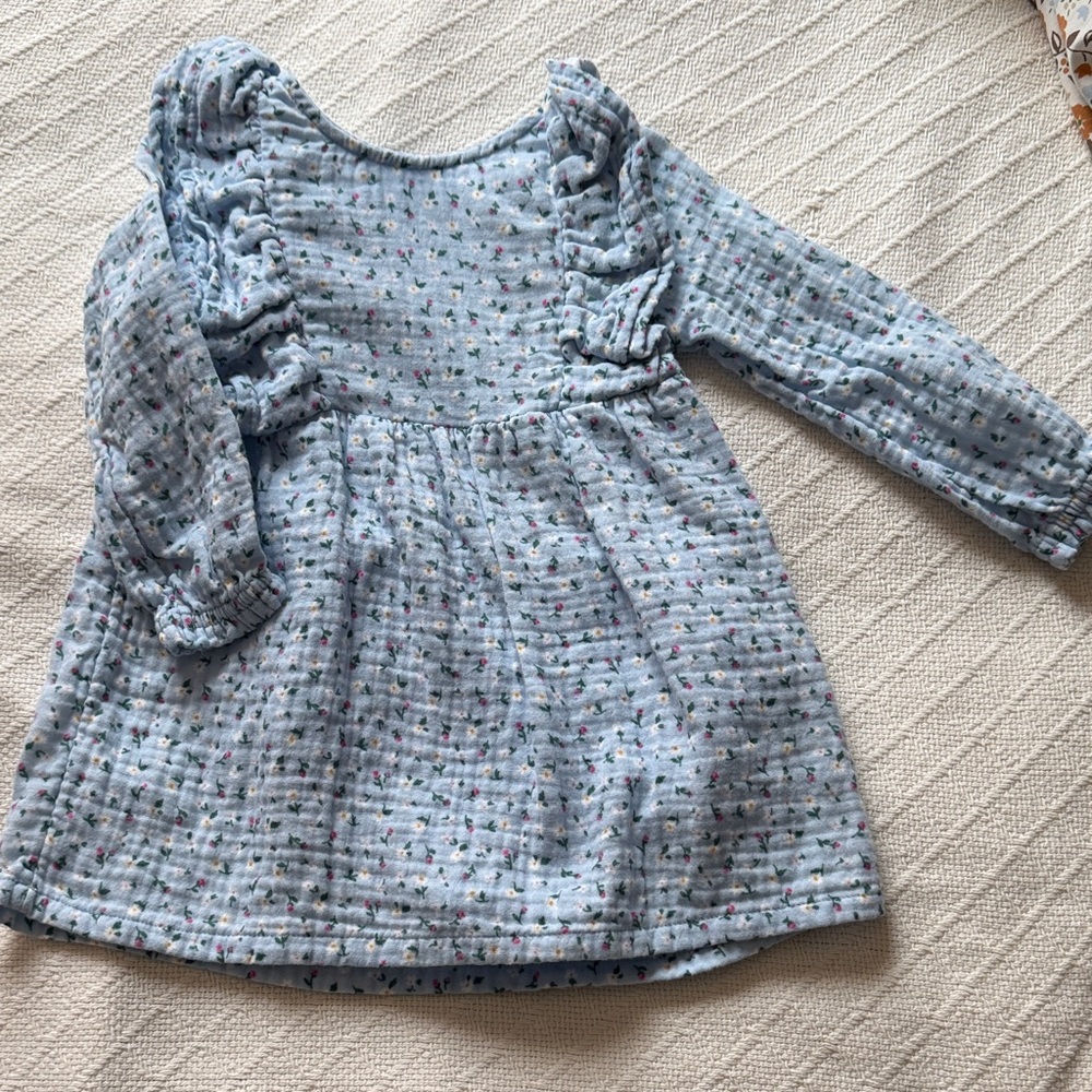 Cat & Jack Light Blue Floral Dress
